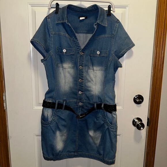 Venus y2k denim dress sz 12 - Picture 2 of 6